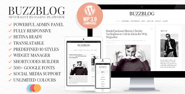 BuzzBlog - Clean & Personal WordPress Blog Theme  - Personal Blog / Magazine